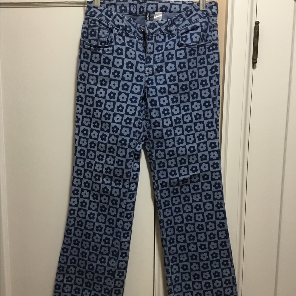 Divided Blue Floral Boot Cut Jeans